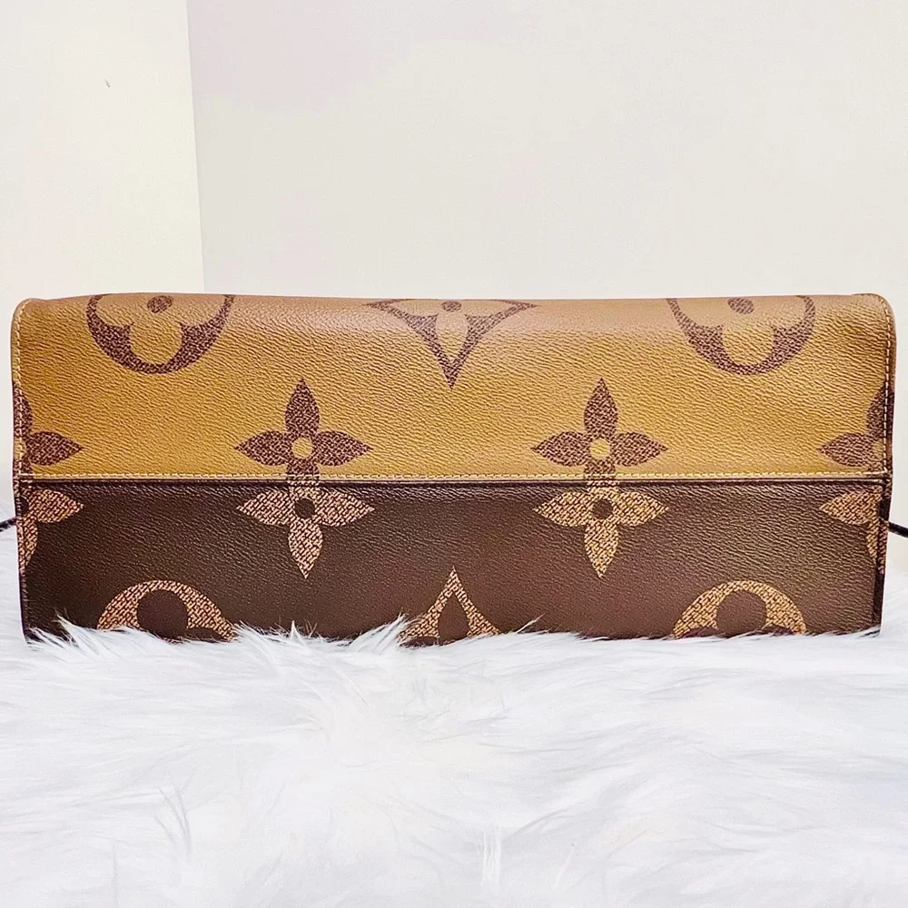 LV Limited Edition Louis Vuitton Giant Monogram Reverse Canvas OnTheGo GM Tote - Picture 9 of 16